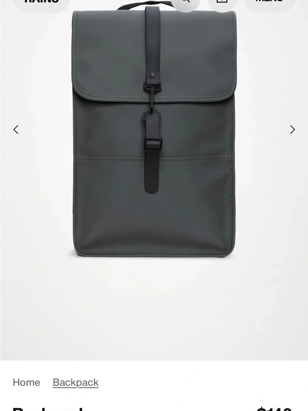 Rains navy blue Minimal Flap Backpack